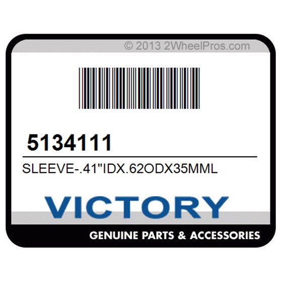 Victory 5134111 Sleeve-.41"Idx.62Odx35mml