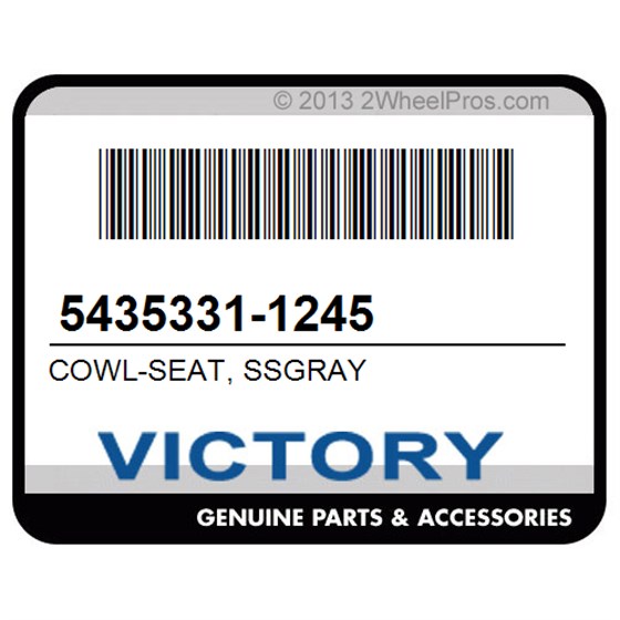 Victory 5435331-1245 Cowl-Seat, Ssgray
