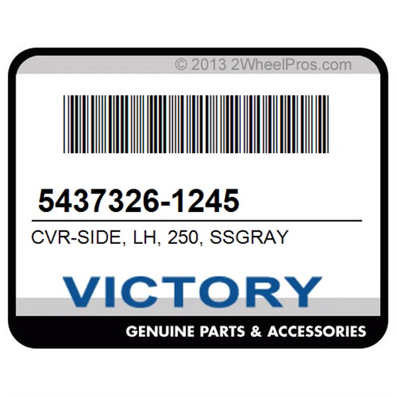 Victory 5437326-1245 Cvr-Side, Lh, 250, Ssgray