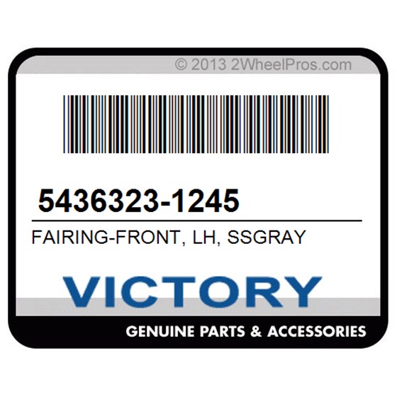 Victory 5436323-1245 Fairing-Front, Lh, Ssgray