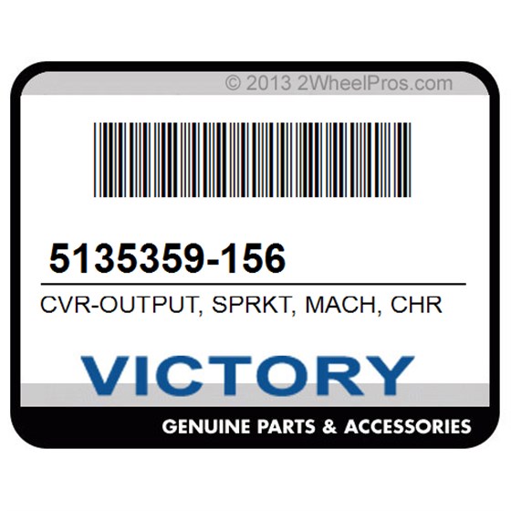 Victory 5135359-156 Cvr-Output, Sprkt, Mach, Chr