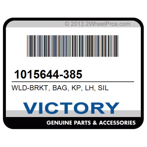 Victory 1015644-385 Wld-Brkt, Bag, Kp, Lh, Sil