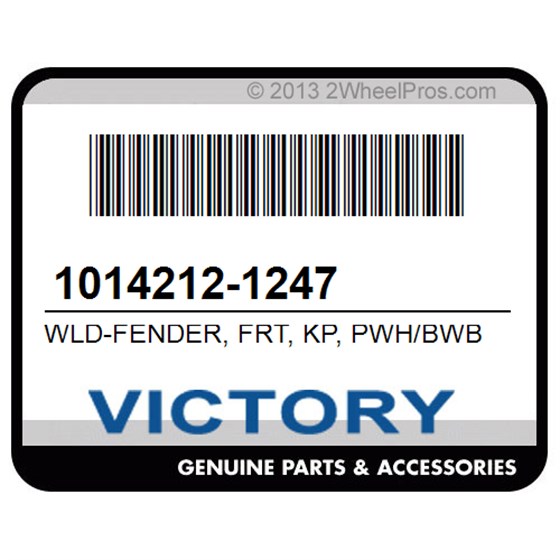Victory 1014212-1247 Wld-Fender, Frt, Kp, Pwh/Bwb