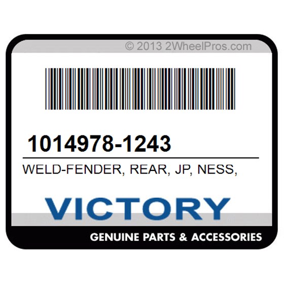 Victory 1014978-1243 Weld-Fender, Rear, Jp, Ness, Flm