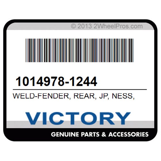Victory 1014978-1244 Weld-Fender, Rear, Jp, Ness, Sil