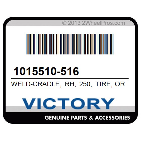 Victory 1015510-516 Weld-Cradle, Rh, 250, Tire, Orng