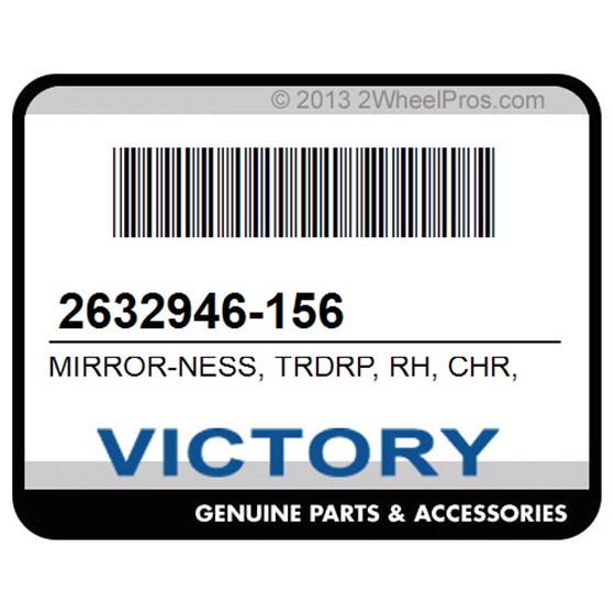 Victory 2632946-156 Mirror-Ness, Trdrp, Rh, Chr, M1012
