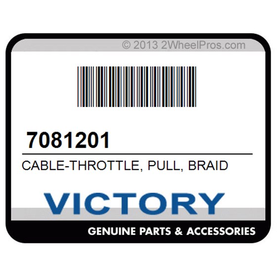 Victory 7081201 Cable-Throttle, Pull, Braid