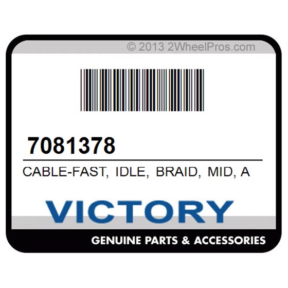 Victory 7081378 Cable-Fast, Idle, Braid, Mid, Adj