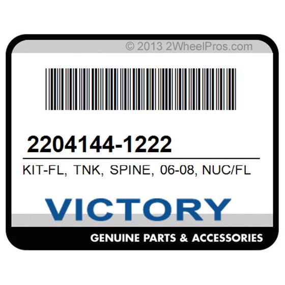Victory 2204144-1222 Kit-Fl, Tnk, Spine, 06-08, Nuc/Flm