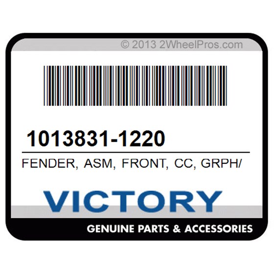 Victory 1013831-1220 Fender, Asm, Front, Cc, Grph/Tslv
