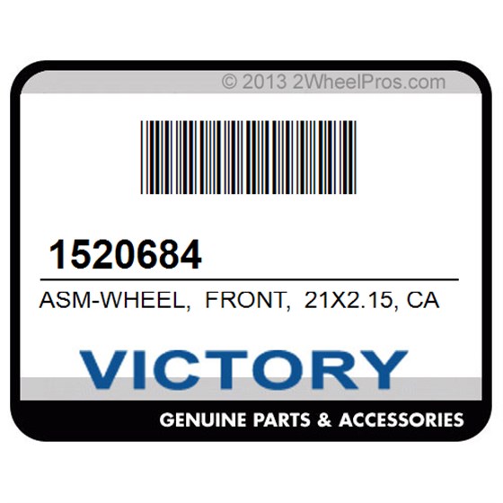 Victory 1520684 Asm-Wheel, Front, 21X2.15, Cast04