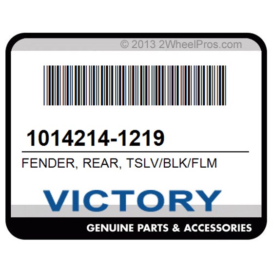 Victory 1014214-1219 Fender, Rear, Tslv/Blk/Flm