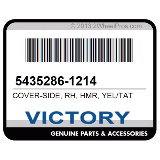 Victory 5435286-1214 Cover-Side, Rh, Hmr, Yel/Tat