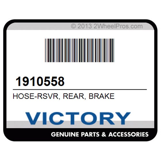Victory 1910558 Hose-Rsvr, Rear, Brake
