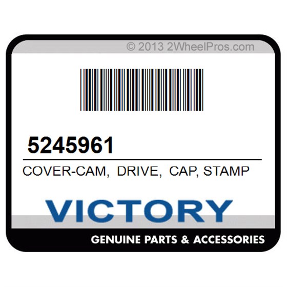Victory 5245961 Cover-Cam, Drive, Cap, Stamped, Ch