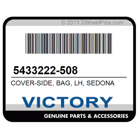 Victory 5433222-508 Cover-Side, Bag, Lh, Sedona