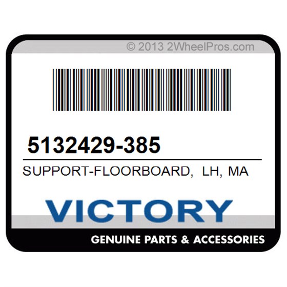 Victory 5132429-385 Support-Floorboard, Lh, Mach, Slv