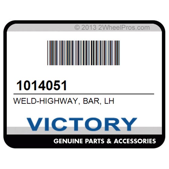 Victory 1014051 Weld-Highway, Bar, Lh