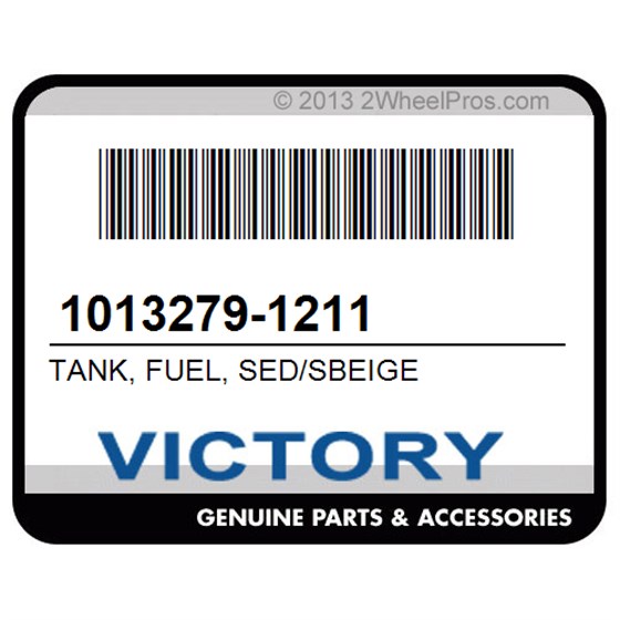 Victory 1013279-1211 Tank, Fuel, Sed/Sbeige