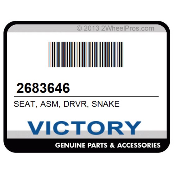 Victory 2683646 Seat, Asm, Drvr, Snake