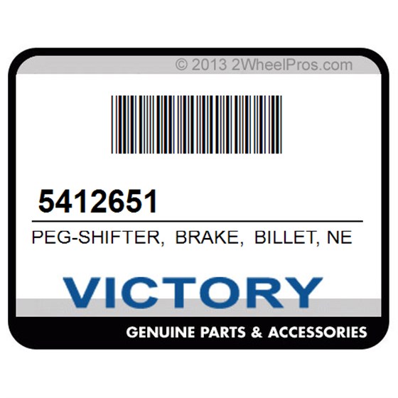 Victory 5412651 Peg-Shifter, Brake, Billet, Ness