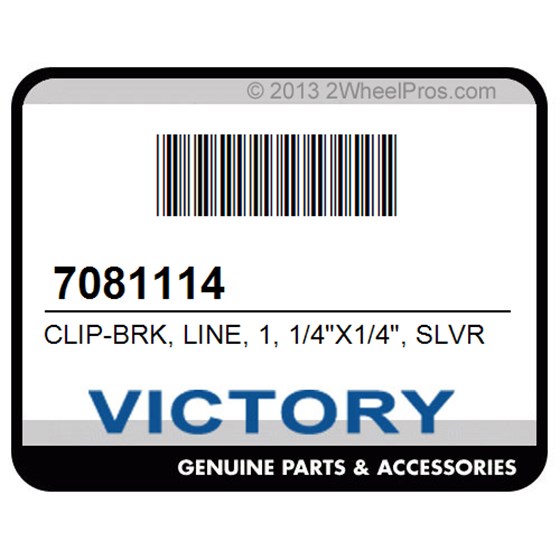 Victory 7081114 Clip-Brk, Line, 1, 1/4"X1/4", Slvr