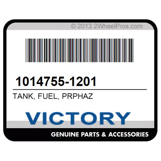 Victory 1014755-1201 Tank, Fuel, Prphaz