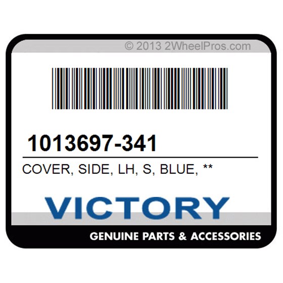 Victory 1013697-341 Cover, Side, Lh, S, Blue, **