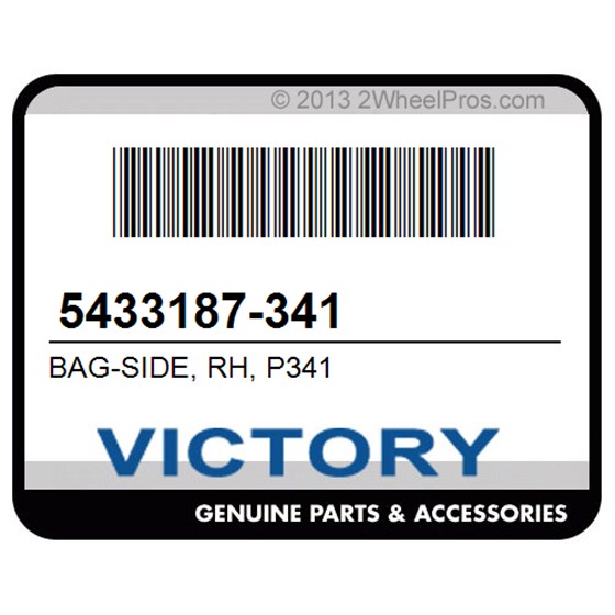 Victory 5433187-341 Bag-Side, Rh, P341