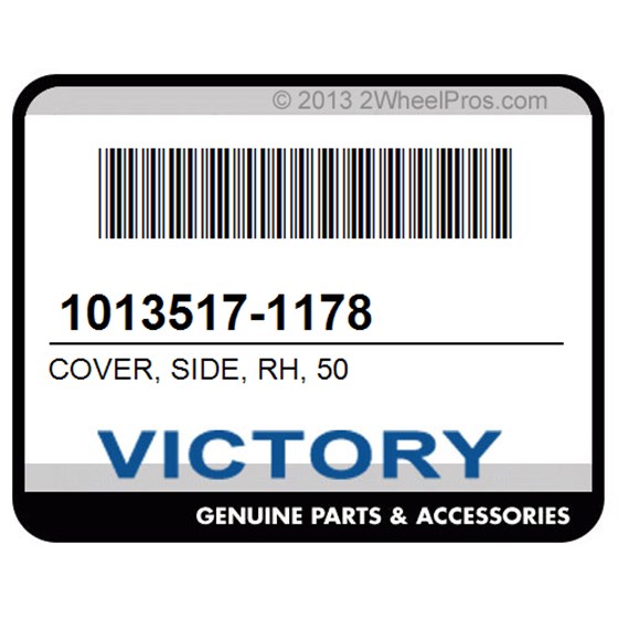 Victory 1013517-1178 Cover, Side, Rh, 50