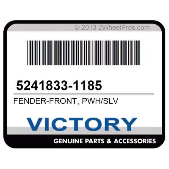 Victory 5241833-1185 Fender-Front, Pwh/Slv