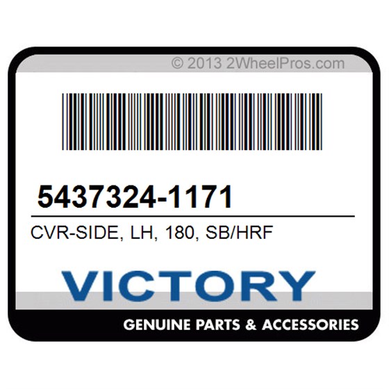 Victory 5437324-1171 Cvr-Side, Lh, 180, Sb/Hrf