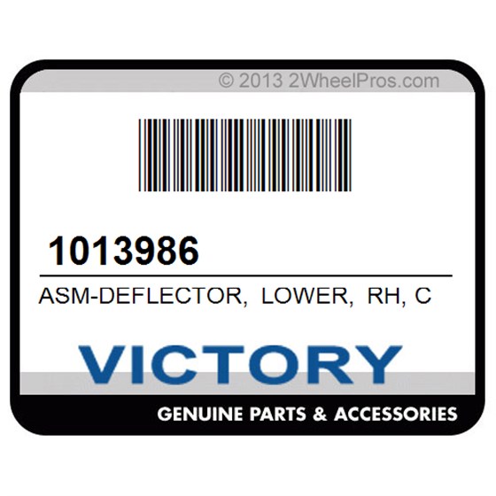 Victory 1013986 Asm-Deflector, Lower, Rh, Cc