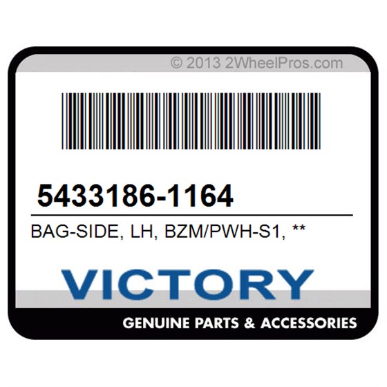 Victory 5433186-1164 Bag-Side, Lh, Bzm/Pwh-S1, **