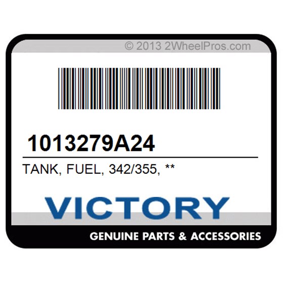 Victory 1013279A24 Tank, Fuel, 342/355, **