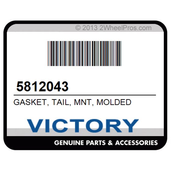 Victory 5812043 Gasket, Tail, Mnt, Molded