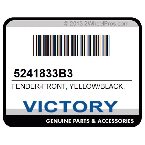 Victory 5241833B3 Fender-Front, Yellow/Black, 03C