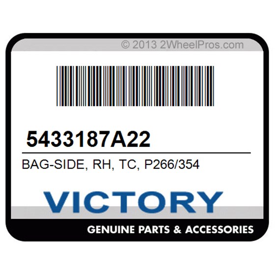 Victory 5433187A22 Bag-Side, Rh, Tc, P266/354