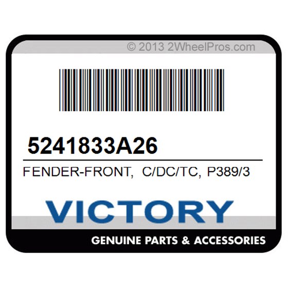Victory 5241833A26 Fender-Front, C/Dc/Tc, P389/351, *