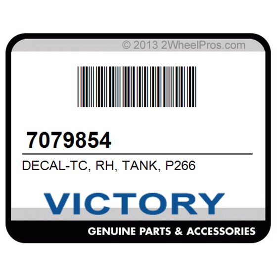Victory 7079854 Decal-Tc, Rh, Tank, P266
