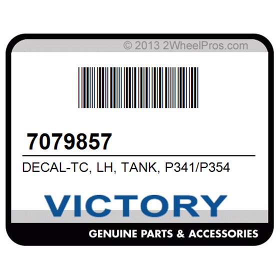Victory 7079857 Decal-Tc, Lh, Tank, P341/P354