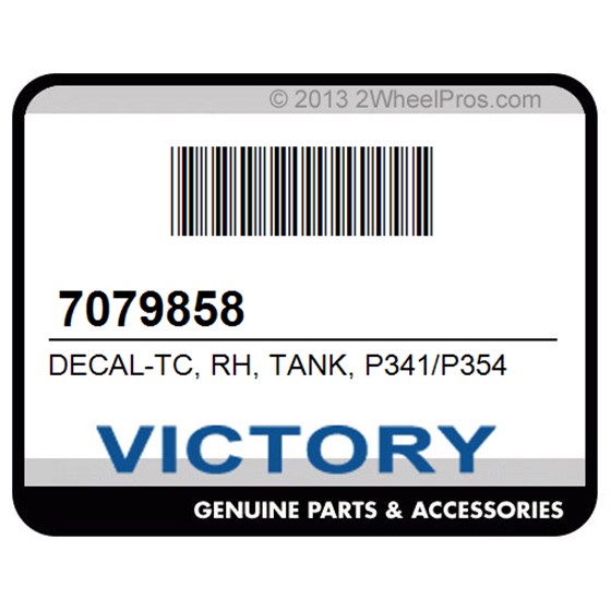 Victory 7079858 Decal-Tc, Rh, Tank, P341/P354