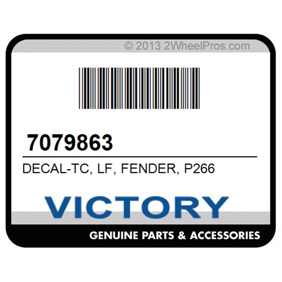 Victory 7079863 Decal-Tc, Lf, Fender, P266