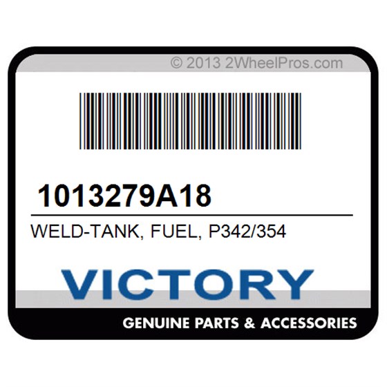 Victory 1013279A18 Weld-Tank, Fuel, P342/354