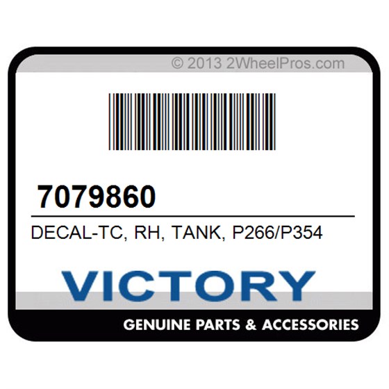Victory 7079860 Decal-Tc, Rh, Tank, P266/P354