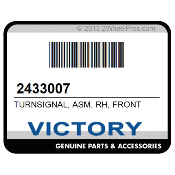Victory 2433007 Turnsignal, Asm, Rh, Front