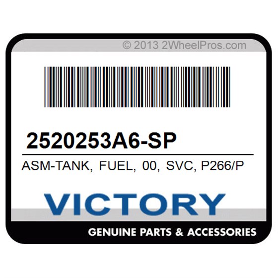 Victory 2520253A6-SP Asm-Tank, Fuel, 00, Svc, P266/P302
