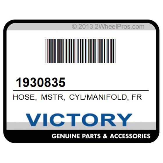 Victory 1930835 Hose, Mstr, Cyl/Manifold, Frnt, Sc