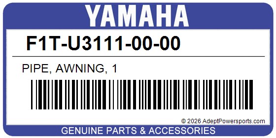 Yamaha F1T-U3111-00-00 Pipe, Awning, 1